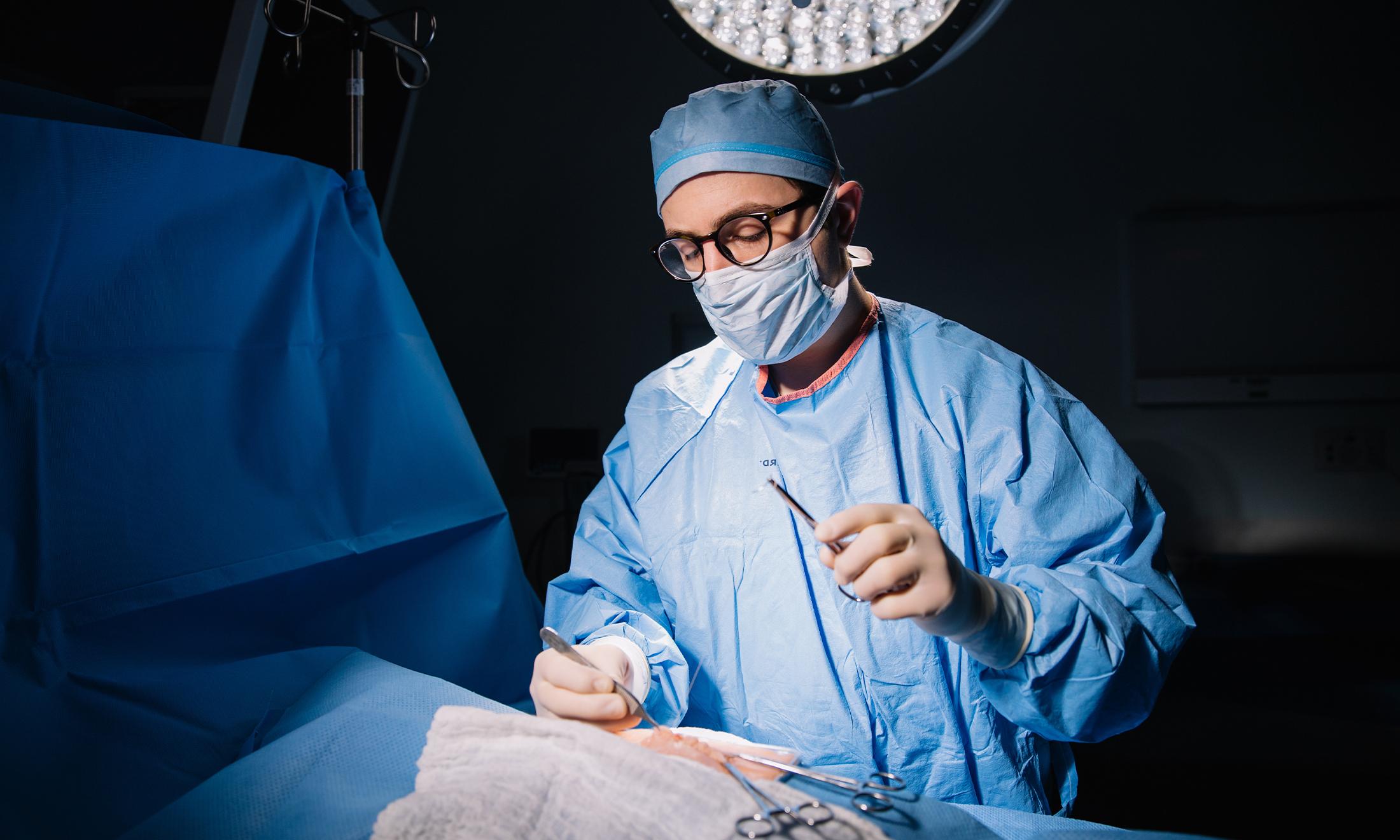 An image of a doctor in an operating room
