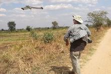 Anthropology professor, Jon Carroll, flying a drone.